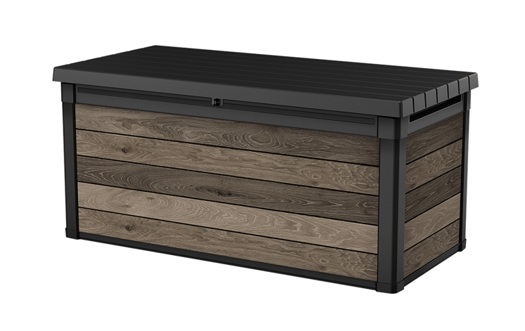 Signature Walnut Brown 150 Gallon Storage Deck Box - Keter US